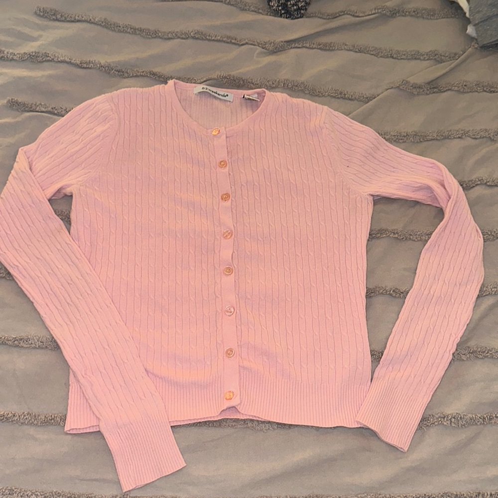 Pink cardigan